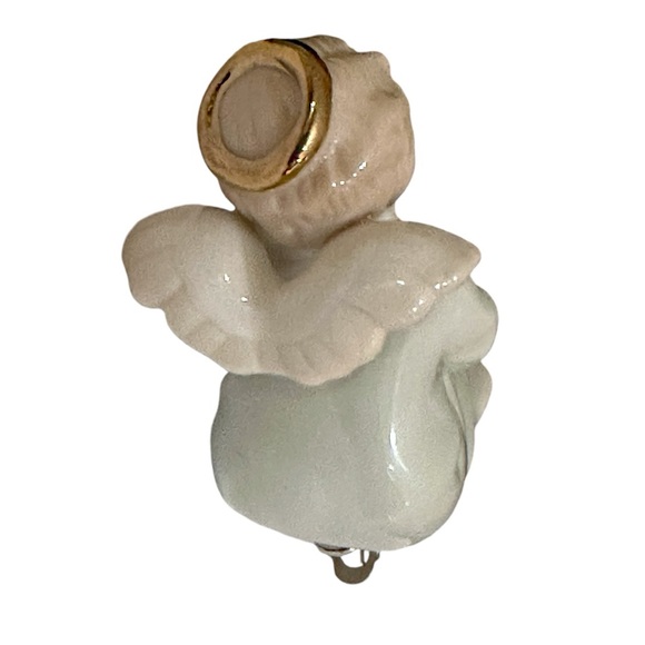 Vtg 1990 Russ Berrie Marbella ‘Angel dressed in Blue” Clip-on Christmas Ornament - Picture 5 of 8